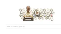 Pramoedya Ananta Toer dalam Google Doodle (Sumber: Google)