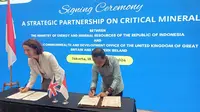 Indonesia dan Inggris Jalin Kerja Sama Strategis di Sektor Mineral Kritis