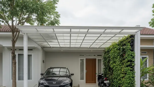 Desain Carport Rumah Minimalis untuk 1 Mobil 1 Motor di Lahan 3x5 Meter