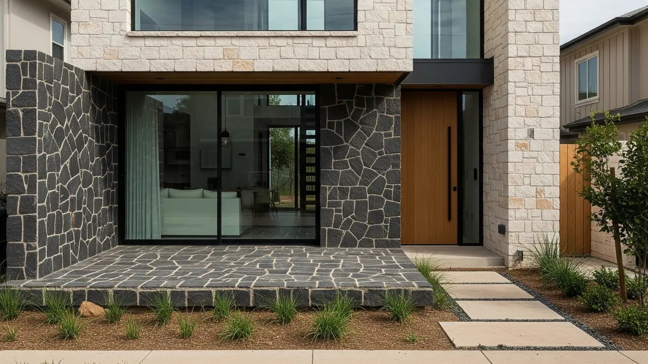 Inspirasi Rumah Batu Alam Modern untuk Lahan Sempit