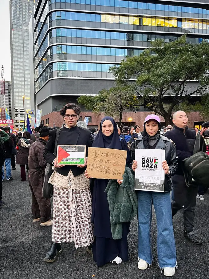 Zaskia Adya Mecca ikut aksi bela Palestina (Instagram/zaskiaadyamecca)