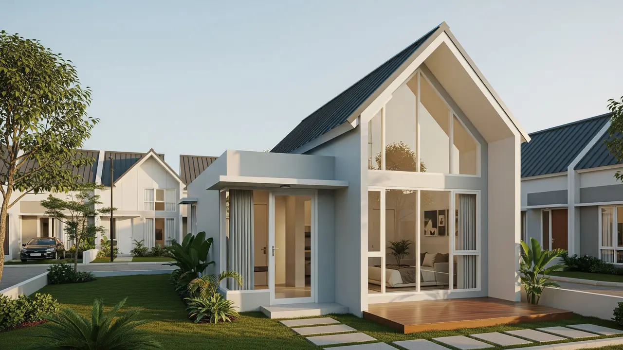 Model Rumah Kecil Tapi Luas dengan Atap Tinggi/Ilustrasi gambar AI