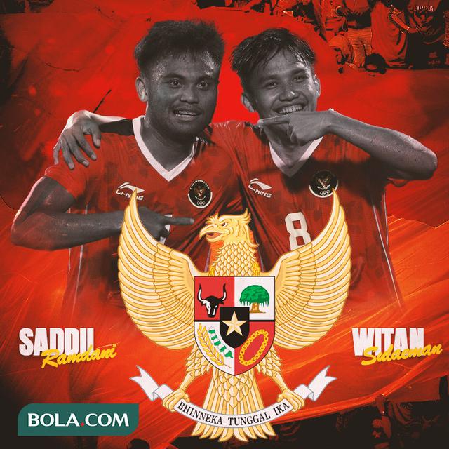 Timnas Indonesia - Ilustrasi Witan Sulaeman dan Saddil Ramdani