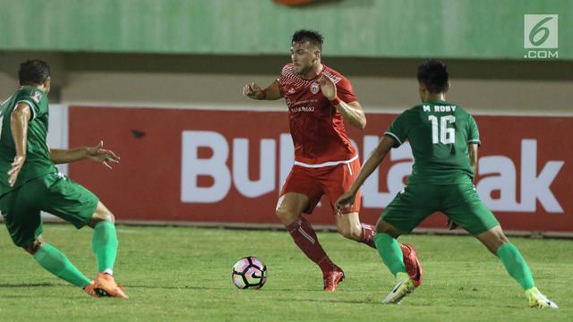 FOTO: Aksi Marko Simic Cetak Tiga Gol, Tundukkan PSMS