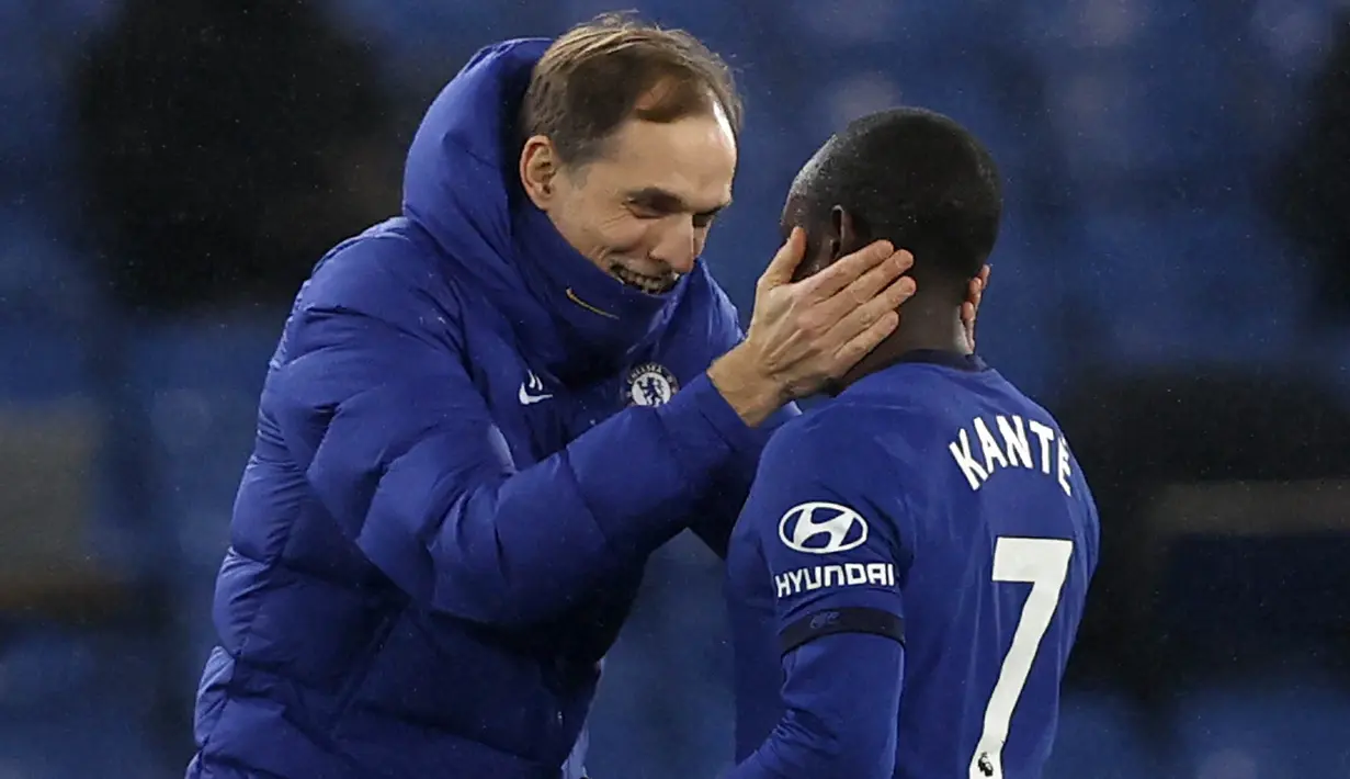 Buat Thomas Tuchel, N'Golo Kante adalah pemain luar biasa dan tiada duanya. Maka itu Kante sudah sepantasnya merasakan gelar juara Liga Champions. (Foto: AFP/Pool/Adrian Dennis)