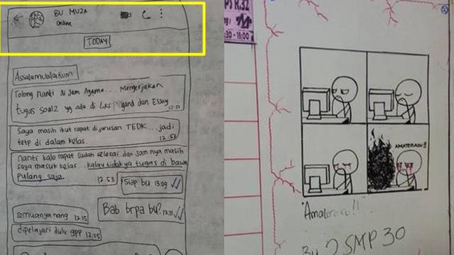 6 Gambar Nyeleneh di Papan Tulis Ini Bikin Ketawa Geli 