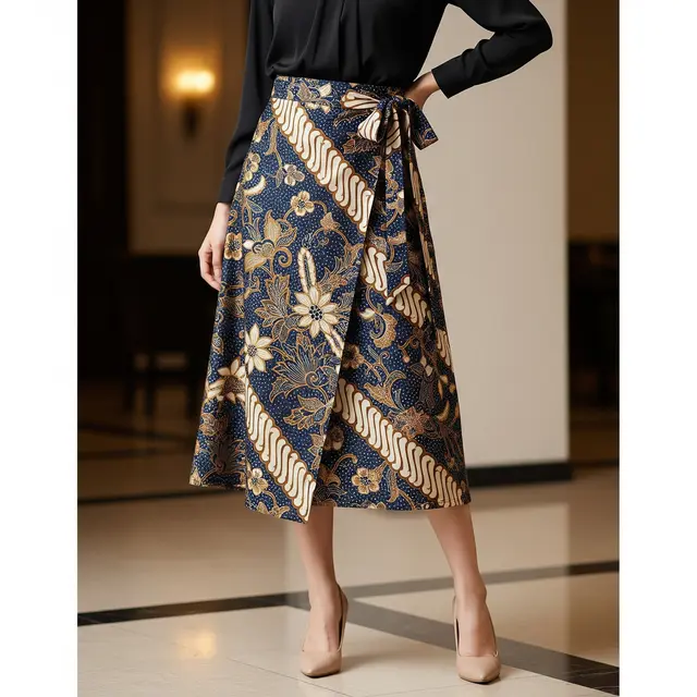 9 Model Rok Batik Lilit Modern Cocok untuk Kondangan