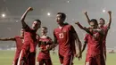 Gol ini merupakan yang kedua bagi Hansamu Yama pada ajang Piala AFF 2016, setelah sebelumnya mencetak gol saat laga semifinal melawan Vietnam. (Bola.com/Peksi Cahyo)