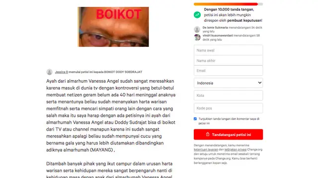 Petisi Boikot Doddy Sudrajat dari TV Tembus 9 Ribu Pendukung
