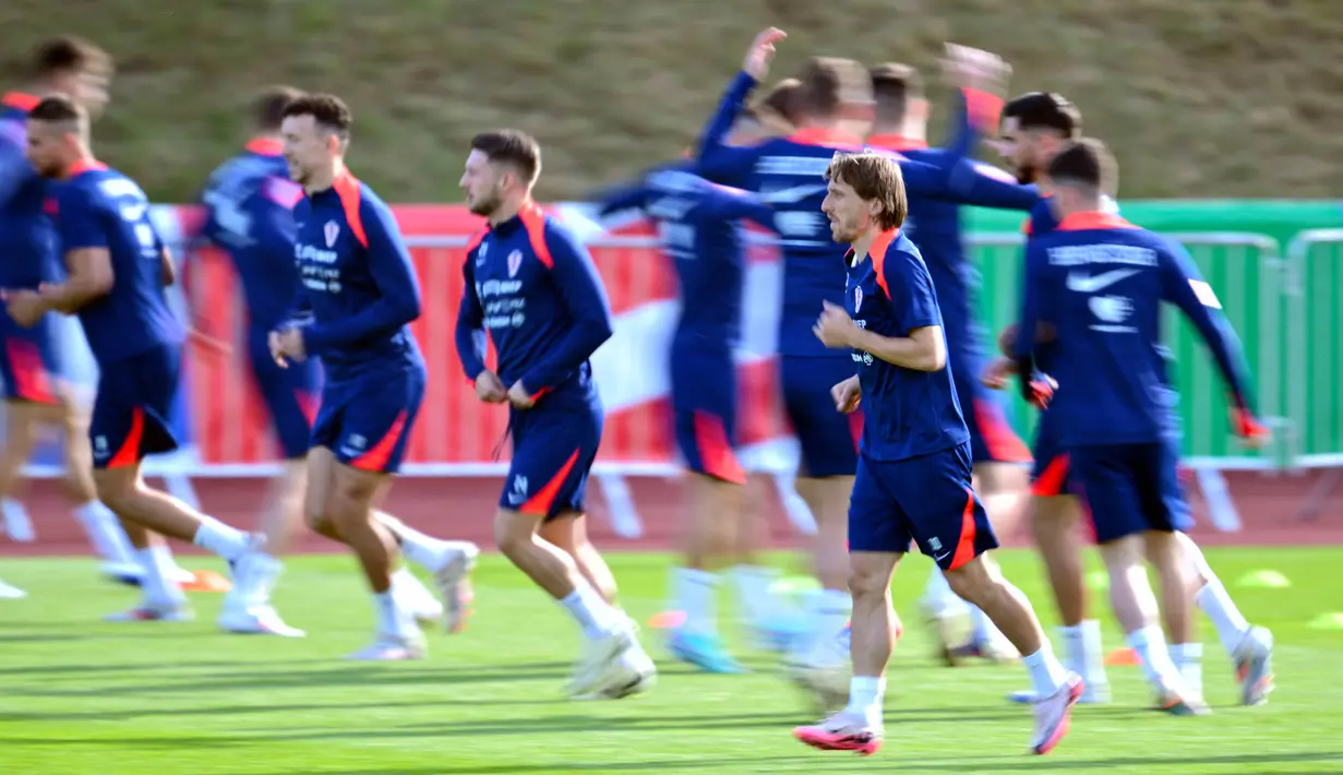 Di Euro 2024, Kroasia masih diperkuat pemain lama dan sarat pengalaman, salah satunya adalah Luka Modric. (Christophe SIMON/AFP)