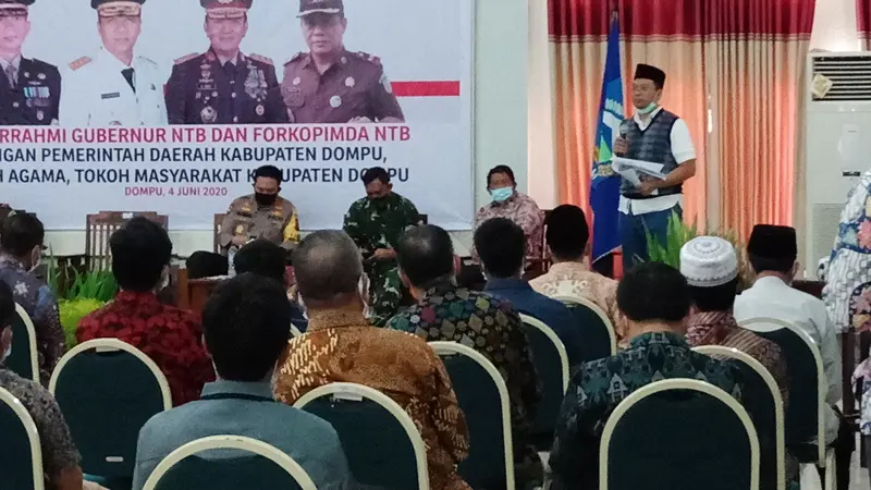 Dompu bersiap menerapkan normal baru. (Foto: Liputan6.com/Miftahul Yani)