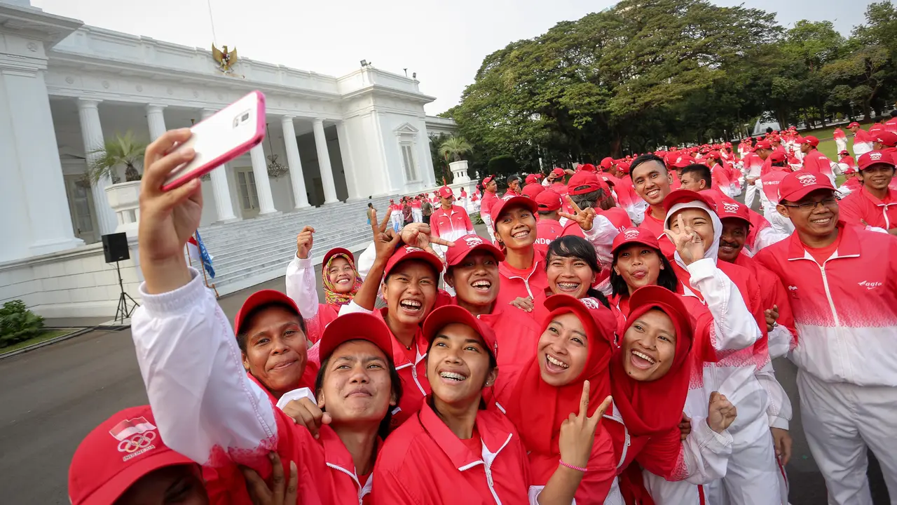 Kontingen Sea Games Selfie di Istana Merdeka