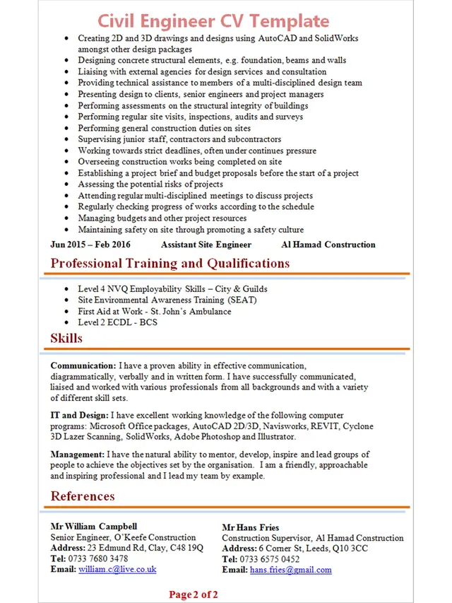 Contoh CV (cvplaza)
