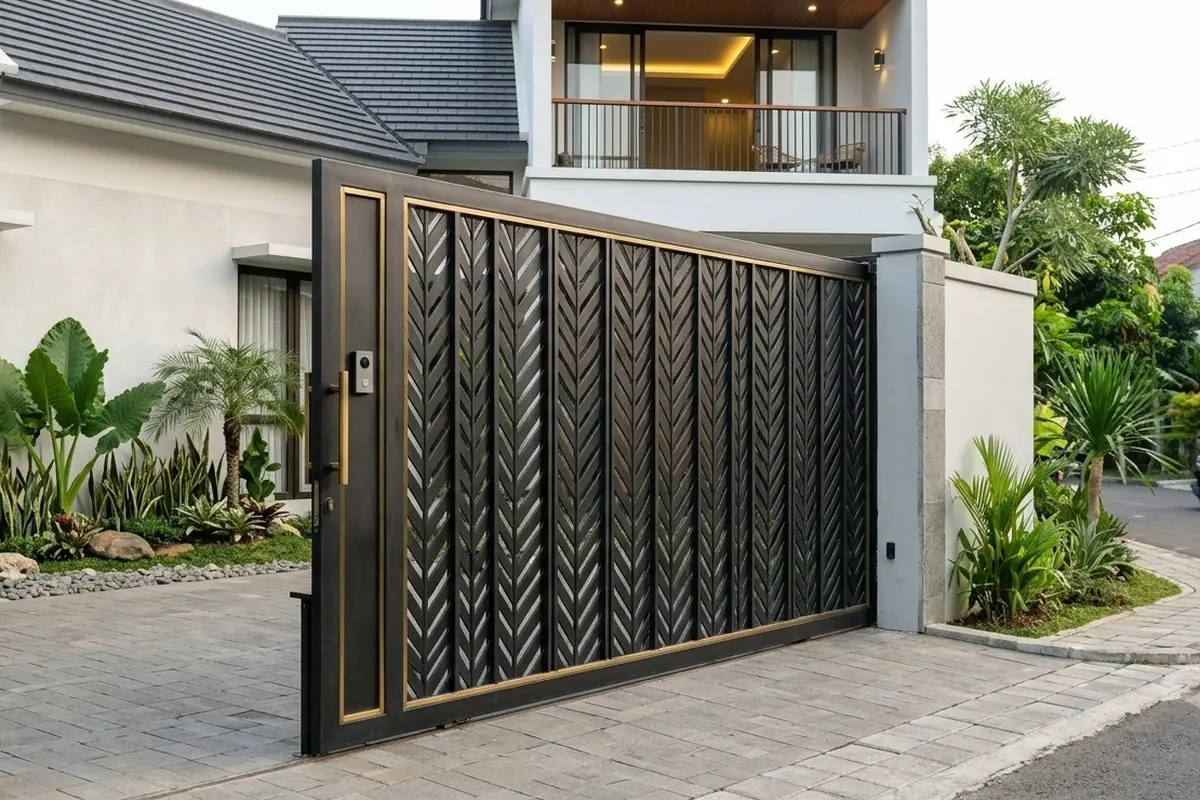 Model Pagar Besi Motif Laser Cut
