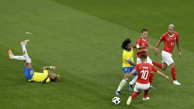 FOTO: Sempat Unggul, Brasil Akhirnya Tertahan saat Hadapi Swiss