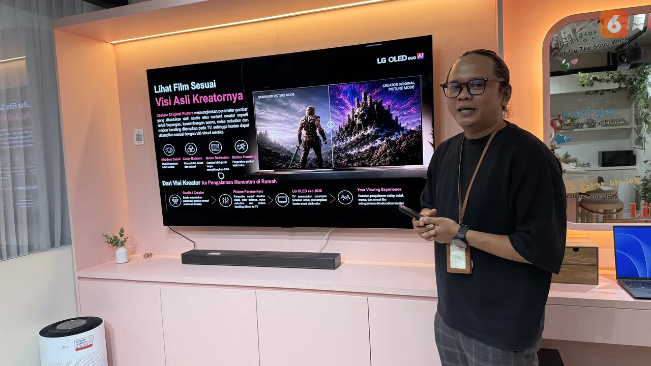 Senior Product Trainer Media Entertainment at LG Electronics Indonesia, Hartanto. Liputan6.com/Iskandar