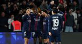 Paris Saint-Germain berhasil memetik kemenangan dalam laga lanjutan Liga Prancis 2025/2026 saat menjamu Toulouse di Parc Des Princes, Paris, Prancis, Jumat (03/04/2026) waktu setempat. (AFP/Anne-Christine Poujoulat)