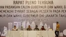 Suasana saat rapat pleno terbuka, Jakarta, Senin (24/10).  Setelah melewati rangkaian tes KPU DKI Jakarta menetapkan tiga pasangan yaitu Ahok-Djarot, Agus-Sylviana, dan Anies-Sandiaga pada Pilkada serentak 2017. (Liputan6.com/Immanuel Antonius)