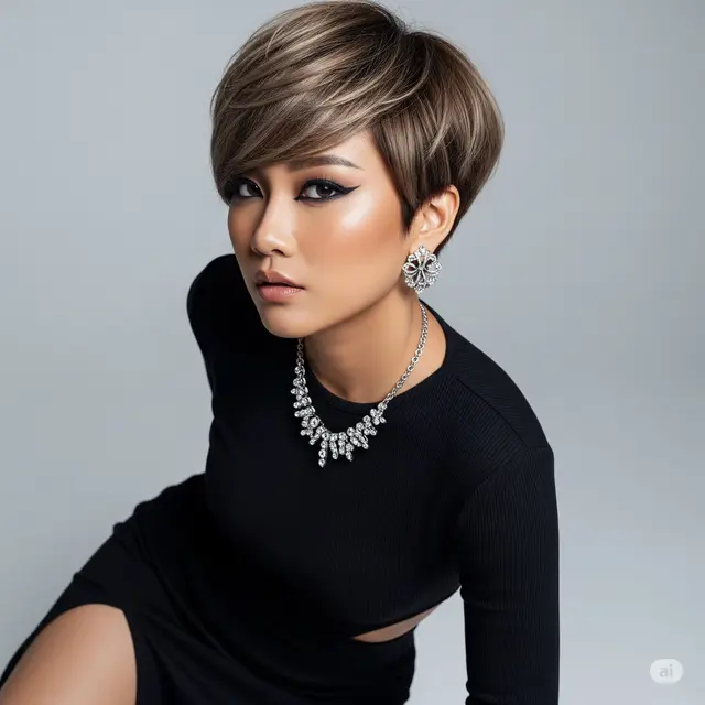Gaya Rambut Bob Pendek Korea Terhits 2025 Bixie Cut (Bob + Pixie)