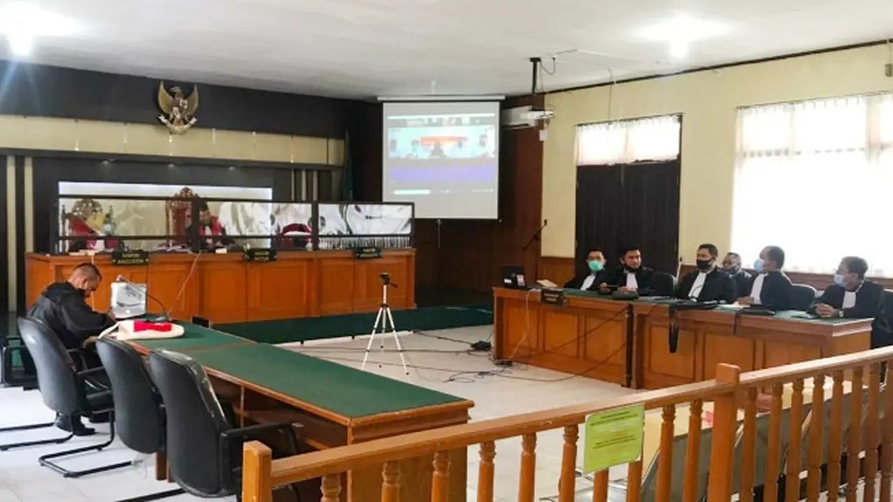 Sidang korupsi mantan Plt Sekda Kuansing di Pengadilan Tipikor Pekanbaru.
