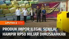 Sejumlah Menteri menyaksikan pemusnahan produk impor ilegal senilai hampir Rp 50 miliar. Produk impor ilegal disita berkat kerjasama antar lembaga dan Kementerian.