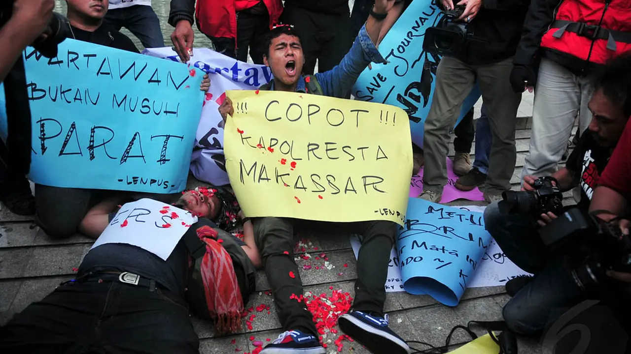 Demo Tolak Kekerasan terhadap Wartawan