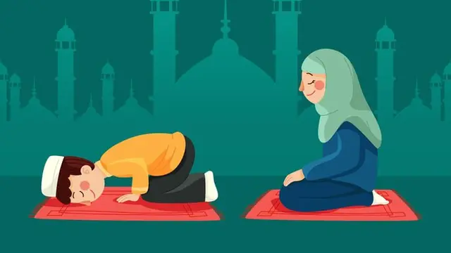 Ilustrasi Islami, muslim, salat