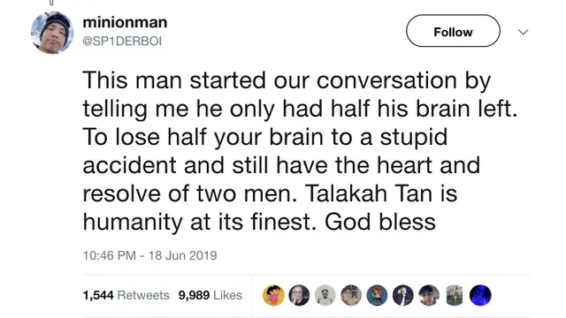 Alami Kecelakaan Tragis, Begini Perjuangan Hidup Pria dengan Otaknya yang Setengah