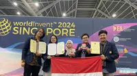 Tim mahasiswa Universitas Padjadjaran berhasil meraih prestasi pada ajang World Invent Singapore 2024 di Singapura. (Liputan6.com/ ist)