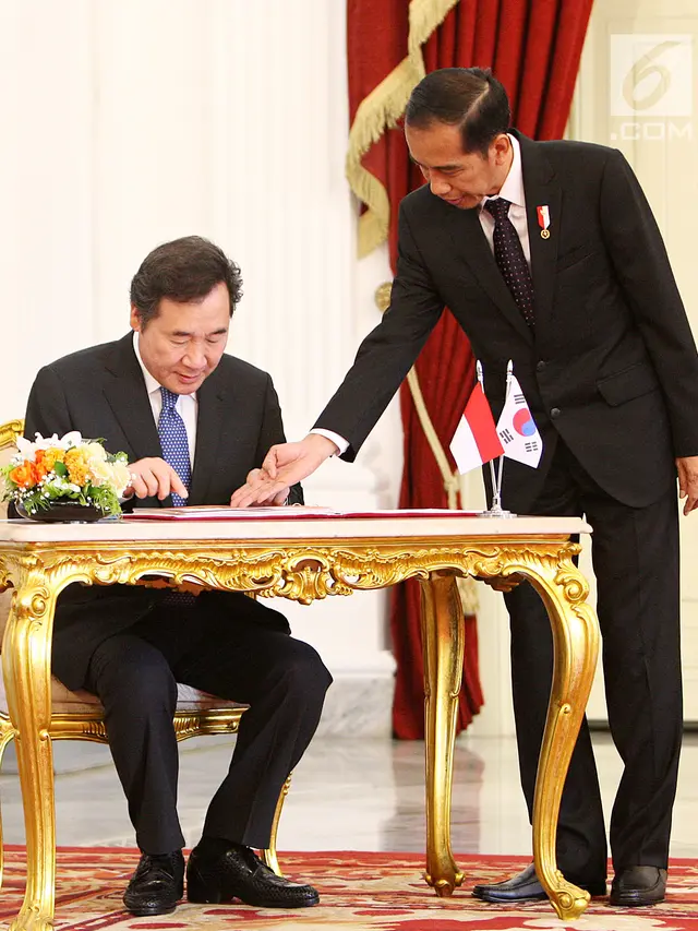 Jokowi Sambut Kehadiran Perdana Menteri Korea Selatan Lee Nak-yeon