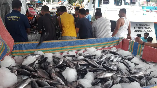 Pabrik Unit Pengolahan Ikan (UPI) di Kota Bitung, Sulawesi Utara. (Bawono/Liputan6.com)