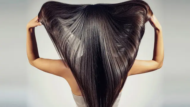 Ilustrasi rambut lurus