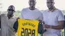 Kepindahan Guirassy ke Dortmund sempat terancam gagal. Pasalnya, pihak Der BVB menemukan adanya cedera di lutut Guirassy ketika sang pemain tengah menjalani tes medis. (FOTO: instagram.com/guirassy19off/)