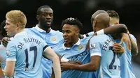 Manuel Pellegrini memberikan pujian setinggi langit untuk performa menawan Raheem Sterling. (Reuters / Jason Cairnduff)