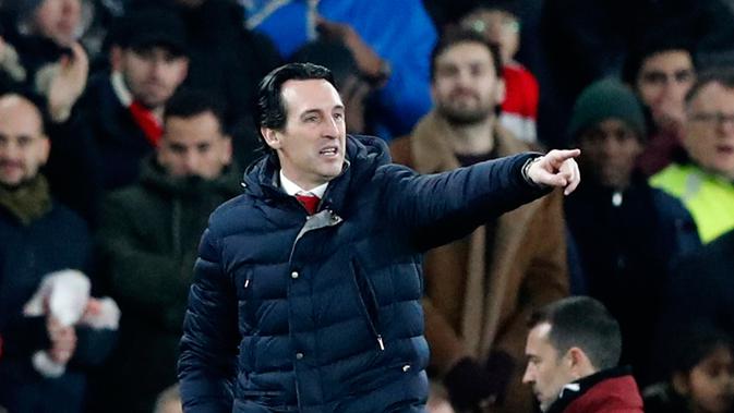 Pelatih Arsenal, Unai Emery (AP Photo/Frank Augstein)