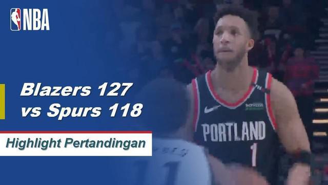 CJ McCollum turun 30 poin dan meraih sembilan rebound saat Portland mengambil kemenangan di kandang melawan San Antonio.