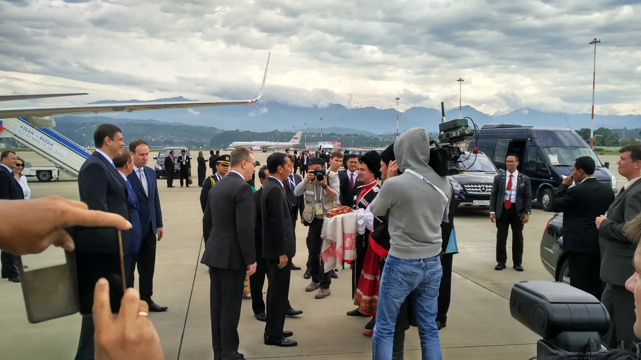 Presiden Jokowi tiba di Rusia