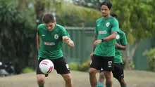Bek sayap PSS Sleman, Samsul Arifin dalam persiapan latihan di lapangan Yogyakarta Internasional School (YIS). (Dok PSS Sleman)