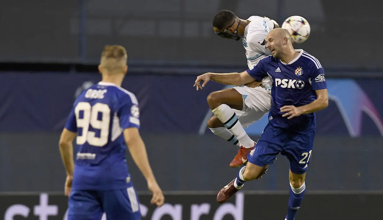 Laga berakhir dengan skor 0-1 untuk kemenangan Dinamo Zagreb lewat gol tunggal Mislav Orsic. (AFP/Denis Lovrovic)