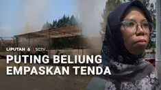 Cuaca belum baik-baik saja. Di tengah kemarau, angin puting beliung menerjang, mengempaskan tenda-tenda yang tengah digunakan siswa sekolah.