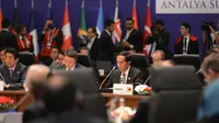 Presiden Joko Widodo saat mengikuti pembukaan G20 Antalya Summit di Antalya Turki, Minggu,(15/11). Indonesia merupakan satu-satunya negara ASEAN yang menjadi anggota G20.(Setpres)