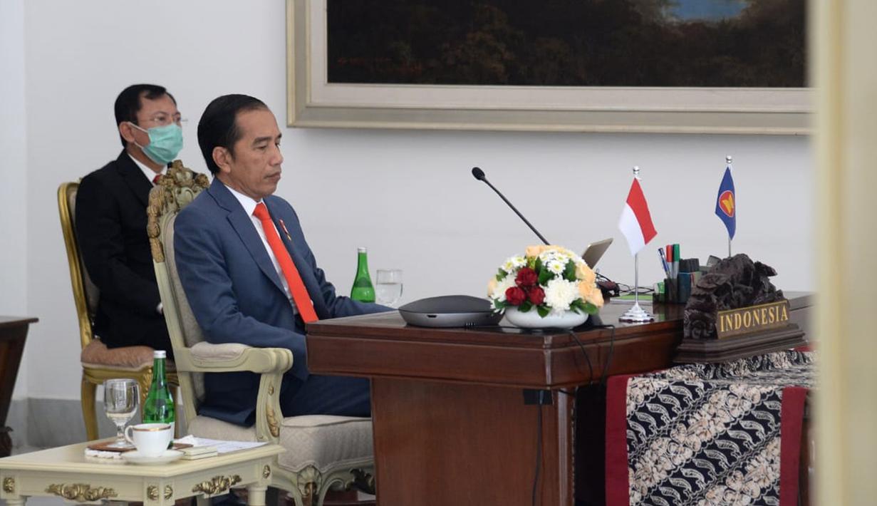 Foto Presiden Jokowi Ajak Negara Negara Asean Bersinergi Melawan Covid 19 News Liputan6 Com