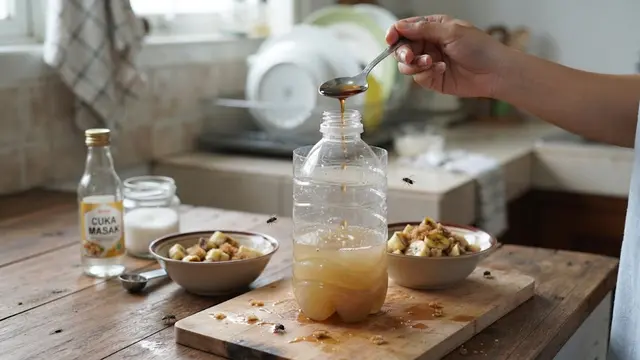 Tambahkan Cuka atau Potongan Buah Matang