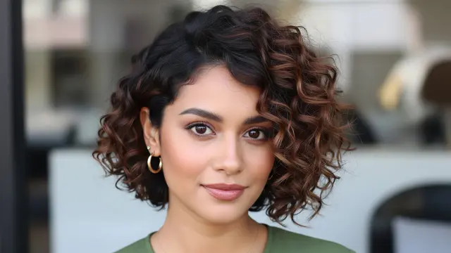 Model Rambut Pendek Wanita Curly