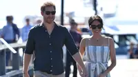 Pangeran Harry dan Meghan Markle di Kingfisher Bay Resort di Fraser Island,Australia,  22 Oktober 2018. (DARREN ENGLAND / POOL / AFP/Asnida Riani)