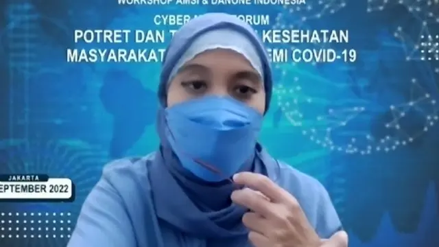 Ketua Departemen Ilmu Gizi Fakultas Kedokteran Universitas Indonesia (FKUI) Dr. Nurul Ratna MM, M.Gizi, SpGK dalam workshop virtual bersama Asosiasi Media Siber Indonesia (AMSI) dan Danone, Rabu (21/9/2022).