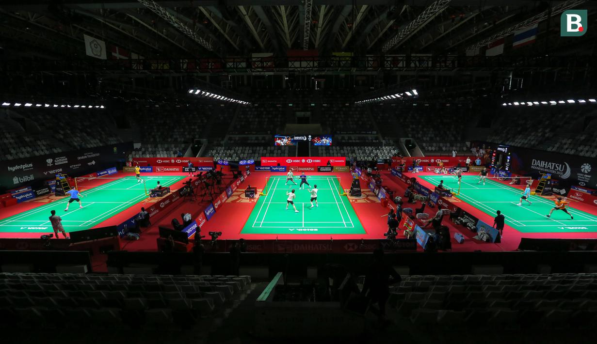Indonesia akan menurunkan sebanyak 21 pebulu tangkis dari lima nomor di Indonesia Masters 2026. (Bola.com/Bagaskara Lazuardi)