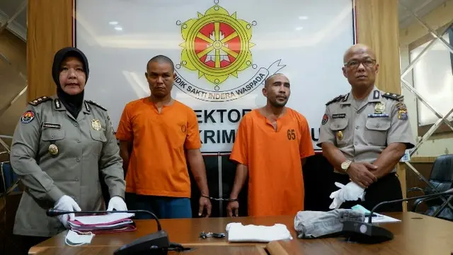 Dua anggota Kelompok Medan yang ditangkap polisi di Sumatera Utara.