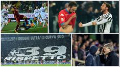 Inilah 10 foto terbaik Serie A Italia pekan ke-25. Beberapa partai menarik menghiasi pertandingan minggu ini diantaranya Juventus melawan Napoli dan Fiorentina yang menjamu Inter Milan. (AFP)