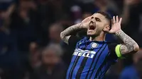 5. Mauro Icardi - Real Madrid berniat mendatangkan bomber asal Argentina ini untuk menggantikan peran Karim Benzema. Los Blancos menyiapkan dana sebesar 97 juta poundsteling untuk memboyong bintang Inter Milan tersebut. (AFP/Marco Bertorello)